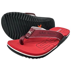 Chinelo Kenner Collab SPFC Nk6 Pro Vermelho e Preto