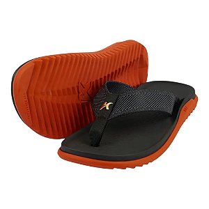 Chinelo Kenner Nk7 Masculino Laranja e Preto