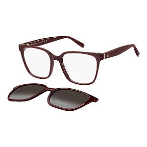 Óculos de Sol Tommy Hilfiger 2399 Clip-on Burgundy Feminino