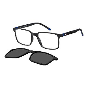 Óculos de Sol Tommy Hilfiger 2377 Clip-on Preto e Azul