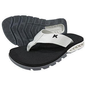 Chinelo Kenner Rakka Preto e Branco Masculino