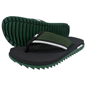 Chinelo Kenner Kivah Layer Preto e Verde Escuro Masculino
