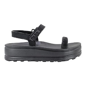 Chinelo Melissa Sandália M-Lover Papete Platform Preto