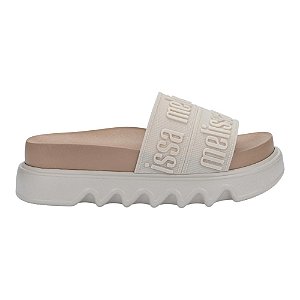 Chinelo Melissa Cozy Slide M-Lover Bold Plataform Bege