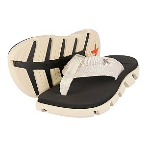Chinelo Kenner Aikon Preto e Branco Masculino