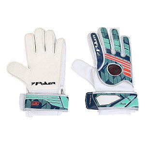 Luva Goleiro Poker Campo Fast Training Kids Branco/Verde Infantil