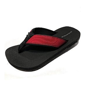 Sandália Kenner Kivah Cushy Dark Preto/Vermelho