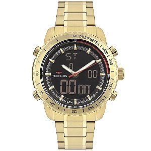 Relógio Technos Masculino Anadigi Dourado W23745AC4P