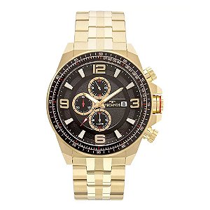 Relógio Technos Masculino Chrono Dourado JS15FC4P