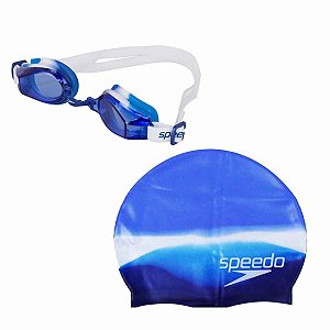 Kit Natação Speedo Swim Jr Slc Azul