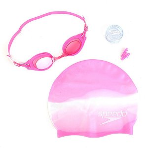 Kit Natação Speedo Swim Jr Slc Rosa