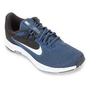 Tenis Nike Downshifter 9 Azul/Branco