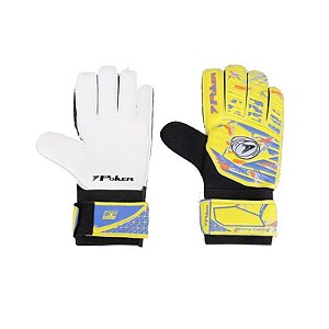 Luva De Goleiro Poker Futebol Campo Celerity Training Infantil Amarelo