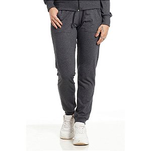 Calça Vlcs Dolce Moletom Feminina Cinza Escuro Mescla