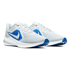 Tenis Nike Downshifter 10 Cinza/Azul Masculino