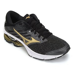 Tenis Mizuno Guardian 3 Preto/Dourado Masculino