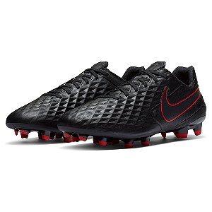 Chuteira Campo Nike Tiempo Legend 8 Preto/Vermelho