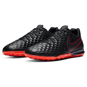 Chuteira Society Nike Tiempo Legend 8 Preto/Vermelho