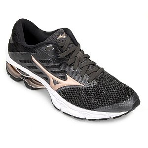 Tenis Mizuno Wave Guardian 3 Preto/Bege Feminino