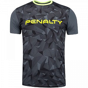 Camiseta Penalty Geometrico X Cinza/Amarelo Masculino