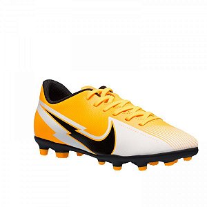 Chuteira Campo Nike Jr Vapor 13 Club Amarelo Infantil