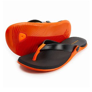 Sandália Kenner Groove Exclusive Preto/Laranja Masculino