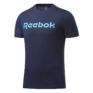 Camiseta Reebok Gs Linear Read Azul Marinho Masculino