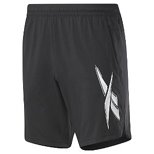 Shorts Reebok Wor Woven Graphic Lateral Preto Masculino