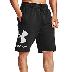 Shorts Under Armour Rival Fleece Preto Masculino