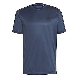 Camiseta Adidas Essentials 3s Perf Azul Marinho Masculino