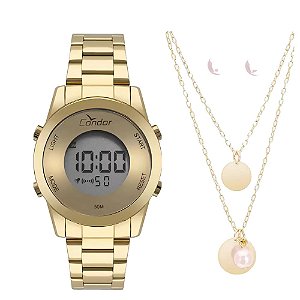 Relógio Condor Feminino  Dourado Digital COBJ3279AAK4D