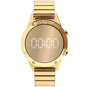 Relógio Euro Feminino Led Dourado EUJHS31BABK4D