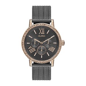 Relógio Euro Feminino Preto/Rose EU6P29AHK5F