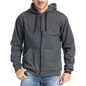 Jaqueta Moletom Vlcs Basic Cinza Escuro Masculino