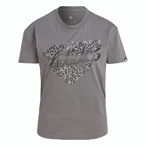 Camiseta Adidas Leopard Preto Feminino