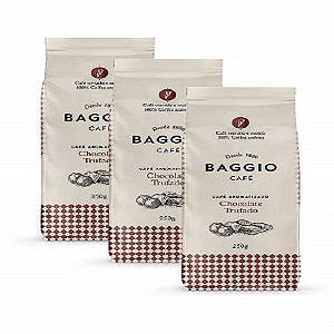 KIT CAFÉ TORRADO E MOÍDO AROMA CHOCO TRUFADO 3UN - BAGGIO