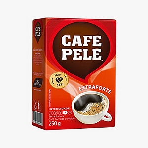 CAFÉ PELÉ EXTRAFORTE VÁCUO TORRADO E MOÍDO PILÃO 250G