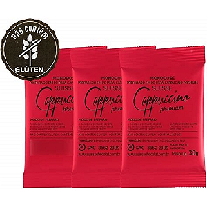 KIT COM 3 MONODOSES 30G CADA - CAPPUCCINO PREMIUM SUISSE = 90G