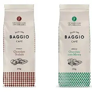 Café Moído Baggio-2 Pacotes 500g-Chocolate Trufado-Chocolate com Menta-Aromatizado