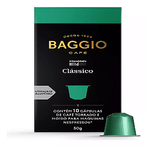 CAFÉ EM CÁPSULA COMPÁTIVEL NESPRESSO GOURMET CLÁSSICO BAGGIO 10CAPS