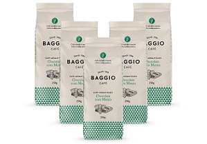 KIT CAFÉ TORRADO E MOÍDO AROMAS CHOCO MENTA 250G BAGGIO-5UN
