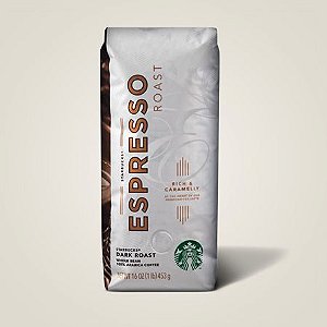 CAFÉ TORRADO EM GRÃOS STARBUCKS ESPRESSO ROAST 250G