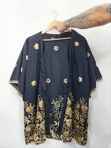 Kimono Oriente Preto