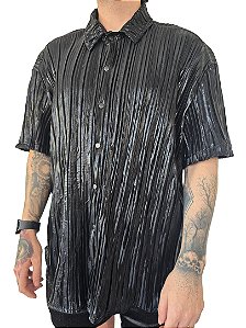 Camisa Plissada Vinil