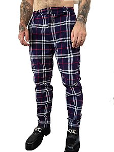 Calça Xadrez Roxo