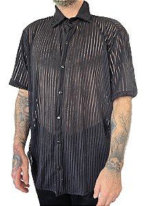 Camisa Listras Transparentes