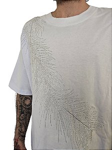 Camiseta Branca Folha Branca