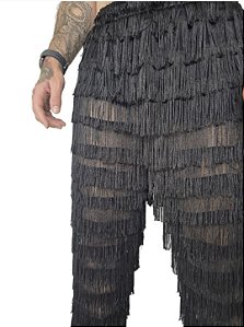 Calça Franjas Pretas