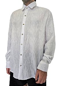 Camisa Plissada Branca