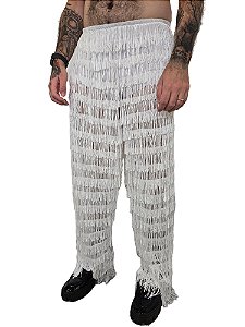 Calça Franjas Branca